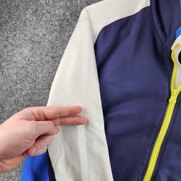 Greyson Full Zip Pockets Blue White Jacket Men Medium Stretch Golf - Picture 15 of 16